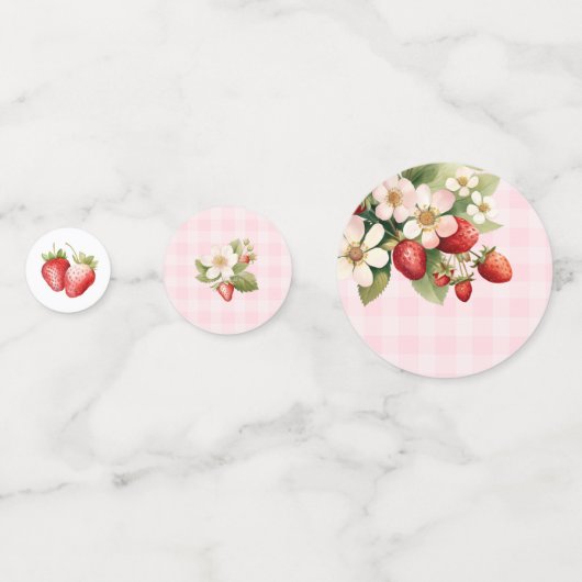 Aardbei Berry zoete verjaardag Confetti (Voorkanten)