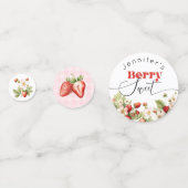 Aardbei Berry zoete verjaardag Confetti (Achterkanten)