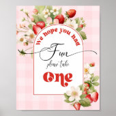 Aardbei Berry zoete verjaardag gunsten Poster (Voorkant)