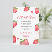 Aardbei Bes Bedankkaart Kaart (Staand voorkant)