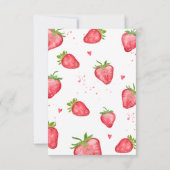 Aardbei Bes Bedankkaart Kaart (Achterkant)