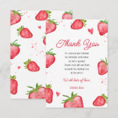Aardbei Bes Bedankkaart Kaart (Voorkant / Achterkant)