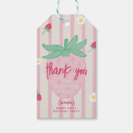Aardbei Bes Eerste Feestje Favoriete Cadeautags Cadeaulabel