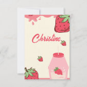 Aardbei Bes Smoorvalentijnsdag Notitiekaartje (Achterkant)