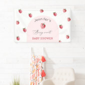 Aardbei bes zoete baby shower spandoek (Insitu)