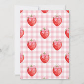 Aardbei Bes Zoete Boho 1e Verjaardag Kaart (Achterkant)