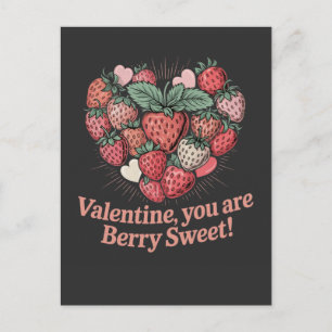 Aardbei Bes Zoete Kinderen Valentijnsdag Feestdagenkaart