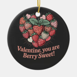 Aardbei Bes Zoete Kinderen Valentijnsdag Keramisch Ornament