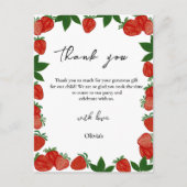 Aardbei Bes Zoete Vrucht dank je Briefkaart (Voorkant)