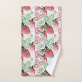 Aardbei, bessen, rood, vers, rijp, zoet, voedsel, bad handdoek (Handdoek)