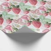 Aardbei, bessen, rood, vers, rijp, zoet, voedsel, cadeaupapier (Hoek)