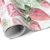 Aardbei, bessen, rood, vers, rijp, zoet, voedsel, cadeaupapier (Rol Hoek)