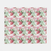 Aardbei, bessen, rood, vers, rijp, zoet, voedsel, fleece deken (Voorkant (Horizontaal))
