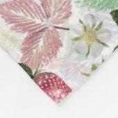 Aardbei, bessen, rood, vers, rijp, zoet, voedsel, fleece deken (Hoek)