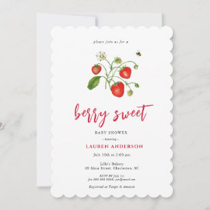 aardbei bessenzoet baby shower kaart