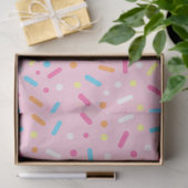 Aardbei Bevroren Icing & Donut Sprinkles Tissuepapier (Geschenk)