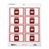 Aardbei bewaart potje label (Full Sheet)