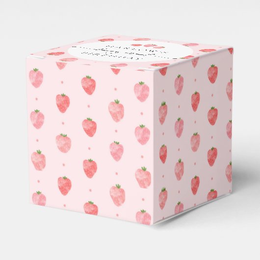 Aardbei Birthday Bedankdoosjes (Voorkant Zijde)