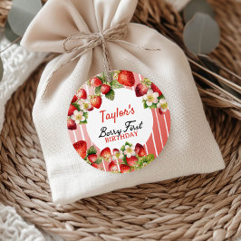 Aardbei Birthday Bedankjes Labels