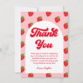 Aardbei Birthday Bedankkaart (Voorkant)