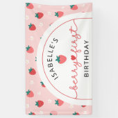 Aardbei Birthday Berry Sweet Backdrop Banner (Verticaal)
