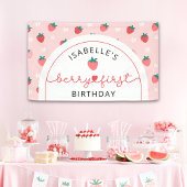 Aardbei Birthday Berry Sweet Backdrop Banner