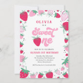 Aardbei Birthday Berry Sweet Birthday Party Kaart (Voorkant)