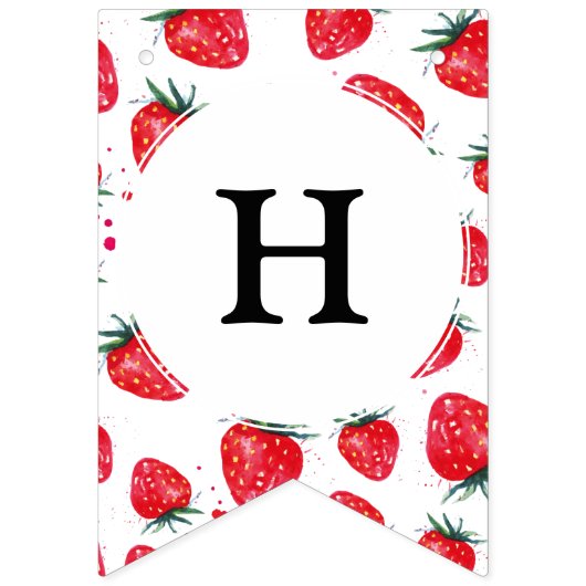 Aardbei Birthday bundelbanner Vlaggetjes (Tweede vlag)