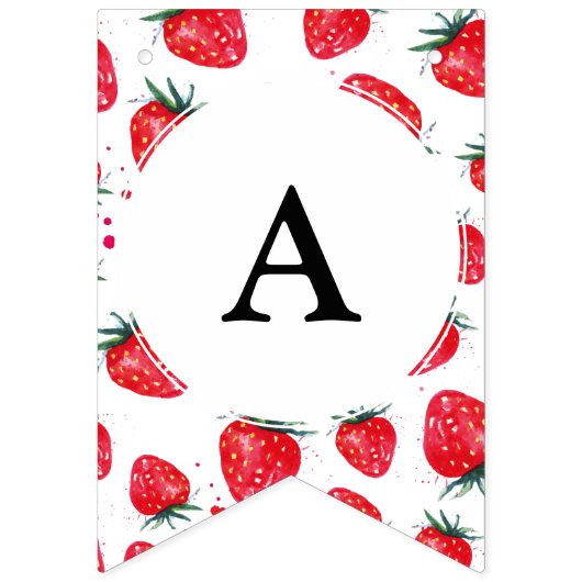 Aardbei Birthday bundelbanner Vlaggetjes (Derde vlag)