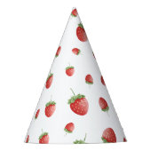 Aardbei Birthday Feesthoedjes (Voorkant)