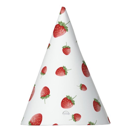 Aardbei Birthday Feesthoedjes (Rechts)