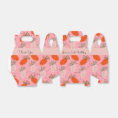 Aardbei Birthday Fruit Doodle Roze Bedankdoosjes (Uitgevouwen)