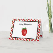 Aardbei Birthday Kaart (Voorkant)