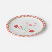 Aardbei Birthday Paper Borden Summer picnic Papieren Bordje (Gekanteld)