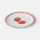 Aardbei Birthday Paper Borden Summer picnic Papieren Bordje (Gekanteld)