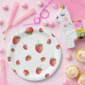 Aardbei Birthday Papieren Bordje (Feest)