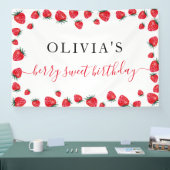 Aardbei Birthday Party Berry Large Banner (Beurs)