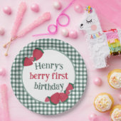 Aardbei Birthday Party Borden Papieren Bordje (Feest)