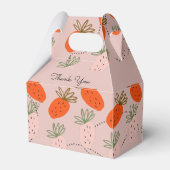 Aardbei Birthday Party Fruit Doodle Bedankdoosjes (Achterkant)