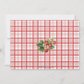 Aardbei Birthday Party Invitation Kaart (Achterkant)