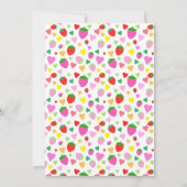Aardbei Birthday Party Kaart (Achterkant)