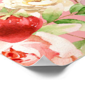 Aardbei Birthday Party of Baby shower Welcome P Poster (Hoek)