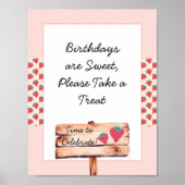 Aardbei Birthday Party Poster (Voorkant)