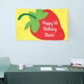 Aardbei Birthday Party Spandoek (Beurs)