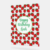 Aardbei Birthday Party Theme Acryl Bord (Hoek)