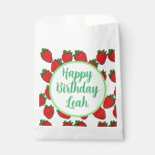Aardbei Birthday Party Theme Bedankzakje (Voorkant)