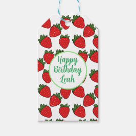 Aardbei Birthday Party Theme Cadeaulabel