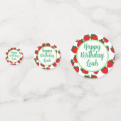 Aardbei Birthday Party Theme Confetti (Voorkanten)