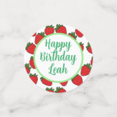 Aardbei Birthday Party Theme Confetti (Kleine voorkant)