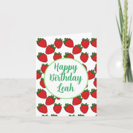 Aardbei Birthday Party Theme Kaart